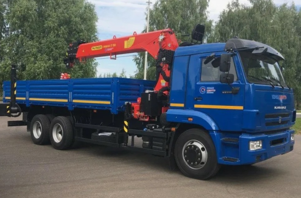 Бортовой автомобиль КАМАЗ 43502 с КМУ Инман ИТ-150